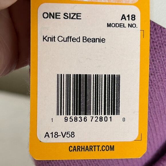 Carhartt Cuffed beanie NWT womens size pink knit hat utility Fisherman - Picture 3 of 5
